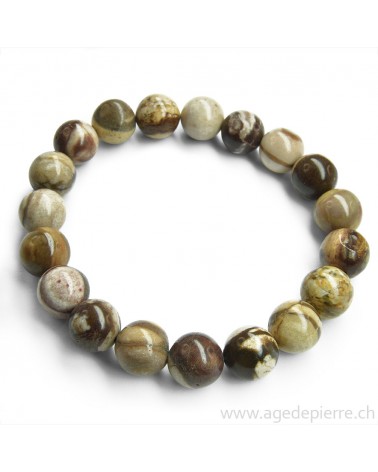 Jaspe cappuccino bracelet avec perles de 10mm