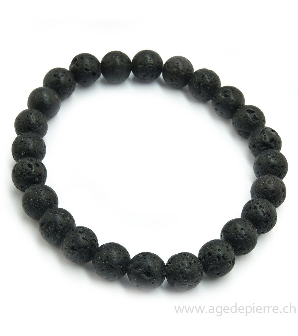 Lave bracelet avec perles de 10mm