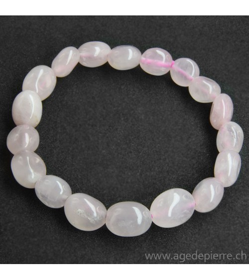Bracelet quartz rose L'Âge de pierre Vevey