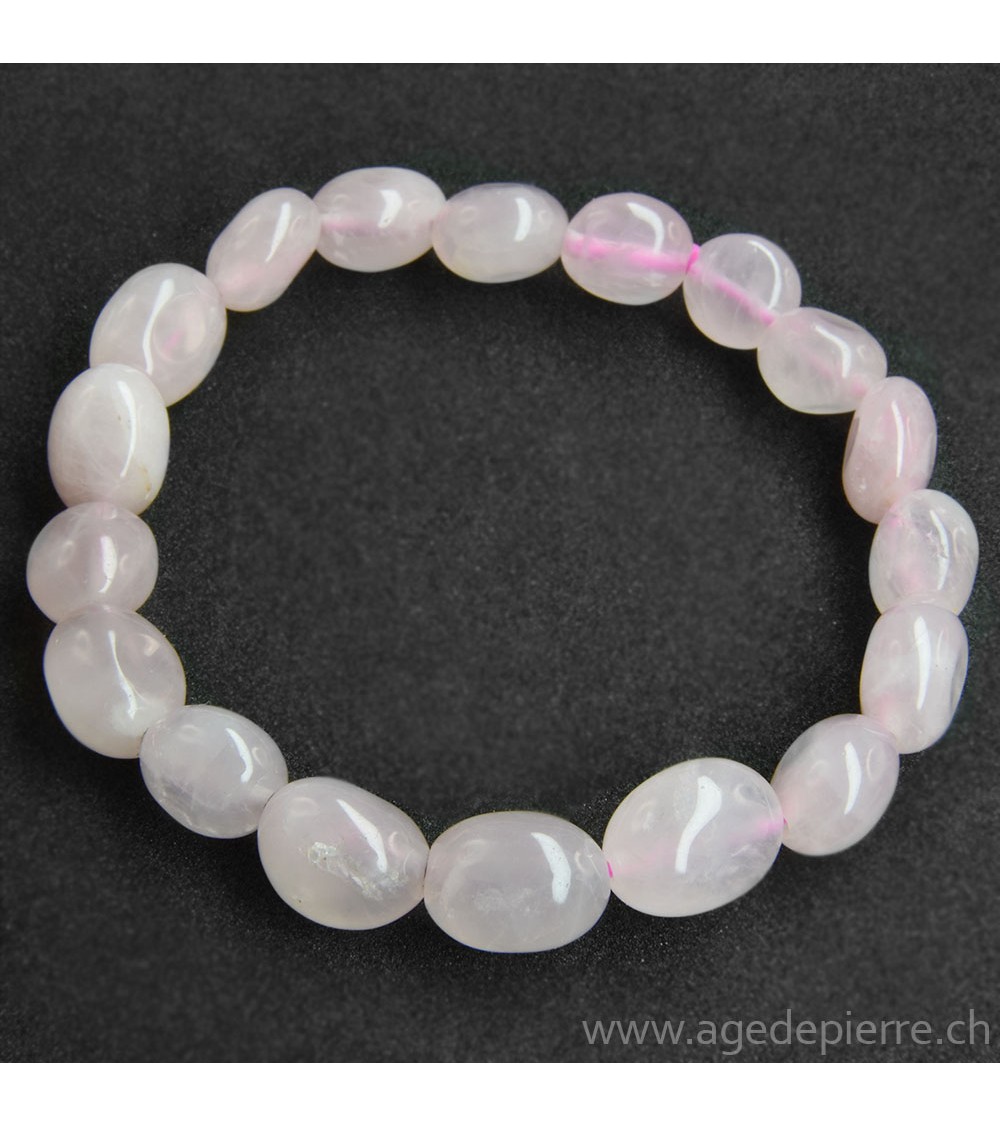 Bracelet quartz rose L'Âge de pierre Vevey
