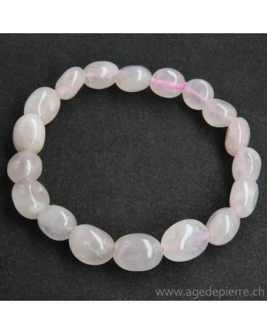 Bracelet quartz rose L'Âge de pierre Vevey