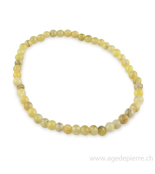 Opale jaune bracelet avec perles de 4mm