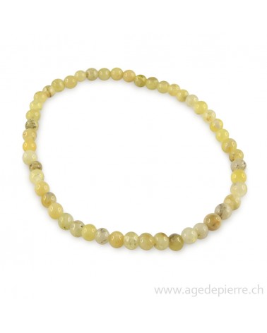 Opale jaune bracelet avec perles de 4mm