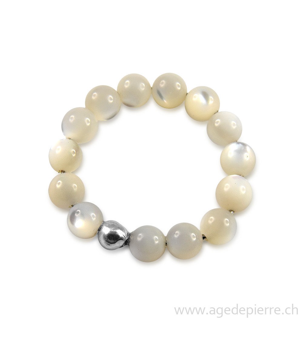 Bague bille en nacre