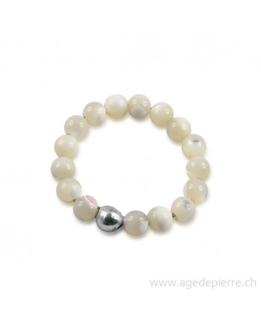 Bague bille en nacre