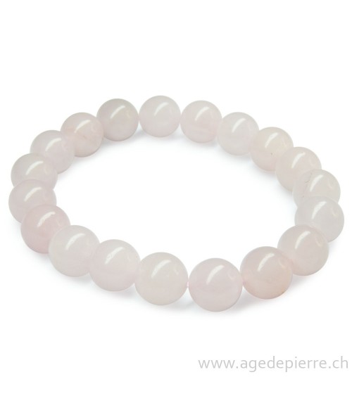 Bracelet en quartz rose L'Âge de pierre Vevey