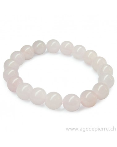 Bracelet en quartz rose L'Âge de pierre Vevey