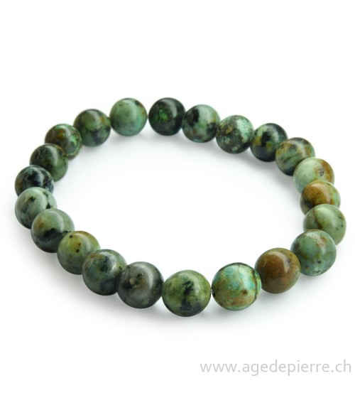 Turquoise bracelet avec perles de 8mm