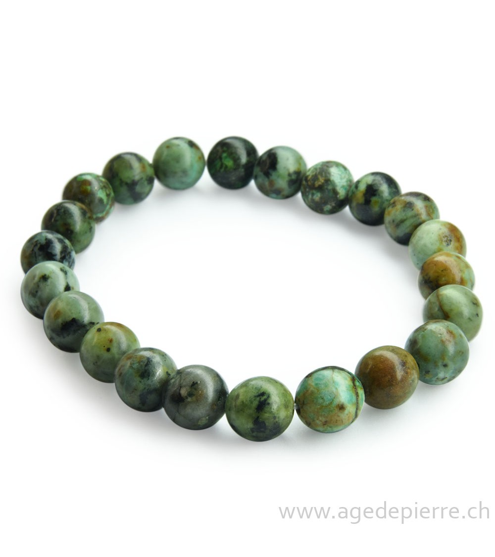 Turquoise bracelet avec perles de 8mm