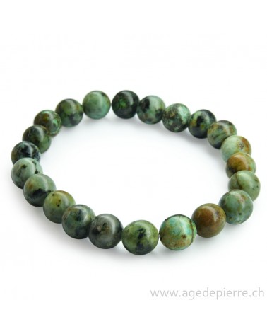 Turquoise bracelet avec perles de 8mm