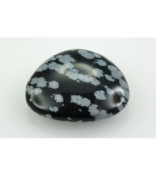Obsidienne flocon de neige galet