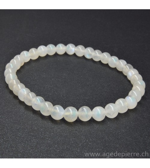 Labradorite blanche bracelet avec perles de 5-6mm