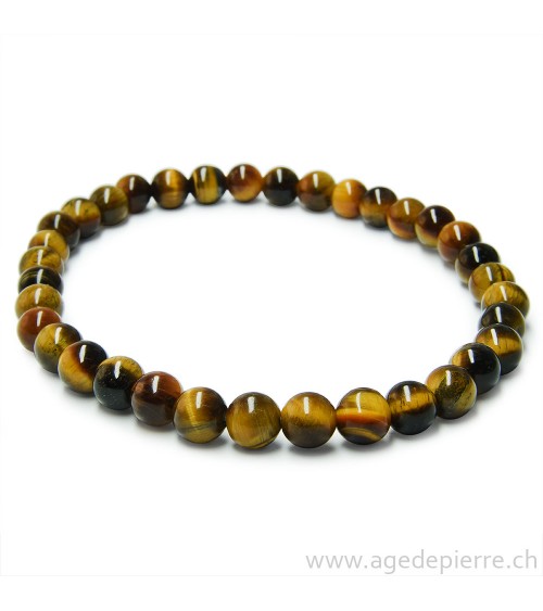 Oeil-de-tigre bracelet homme 6mm