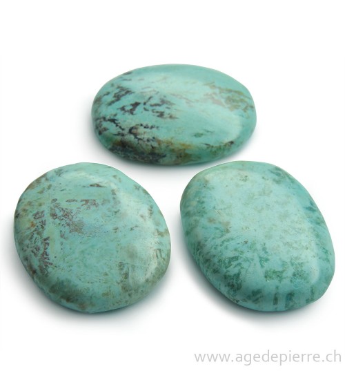 Chrysocolle galet plat