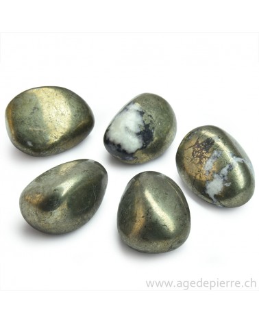 Pyrite galet rond l'âge de pierre Vevey