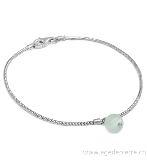 Bracelet argent et pierre de lune