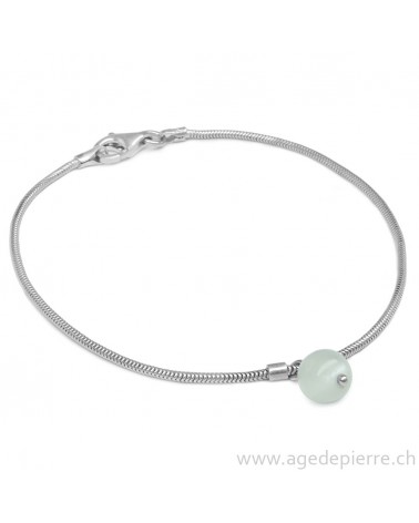 Bracelet argent et pierre de lune