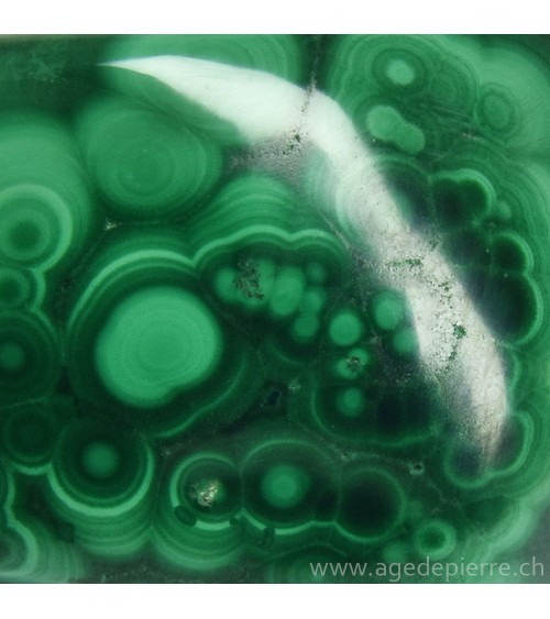 Malachite galet poli