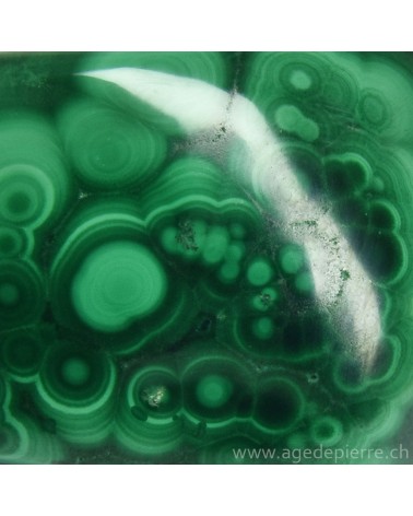 Malachite galet poli