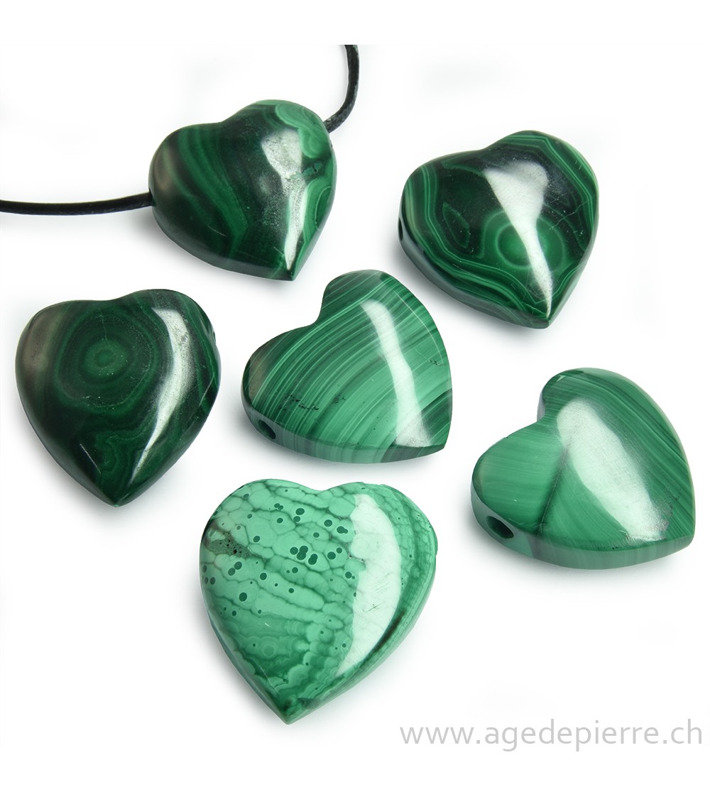 Malachite pendentif coeur