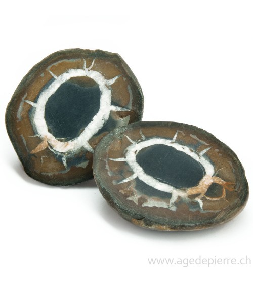 Septaria paire de géodes l'Âge de pierre