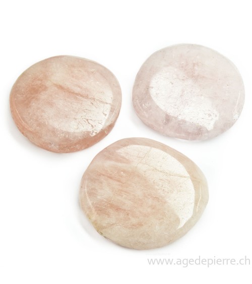 Galet plat de morganite