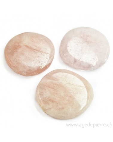 Galet plat de morganite
