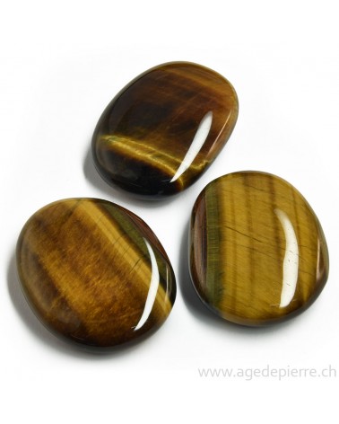 Oeil de tigre galet plat