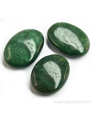 Aventurine verte galet plat