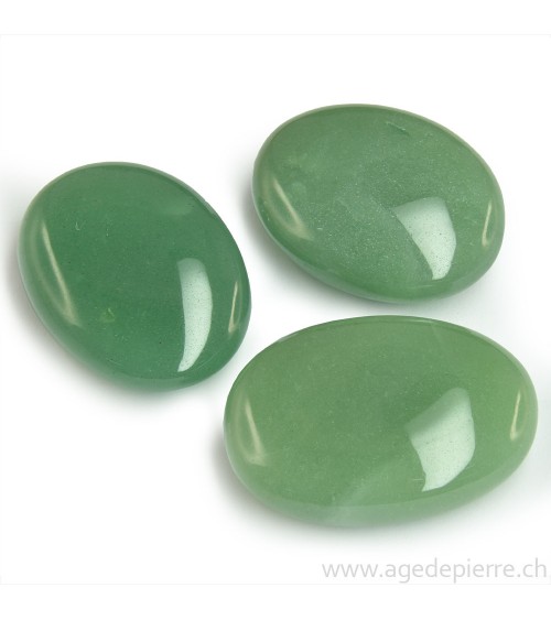 Aventurine verte galet plat