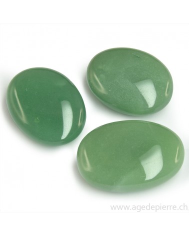 Aventurine verte galet plat
