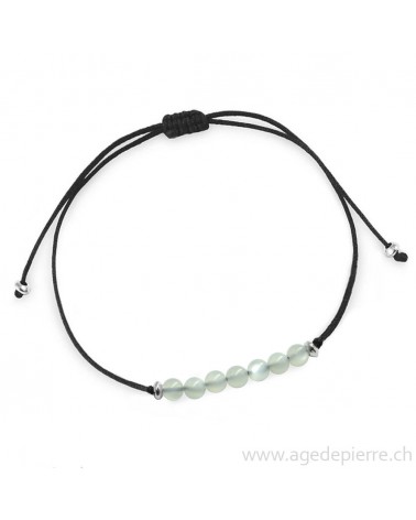 Bracelet shamballa pierre de lune et argent 925