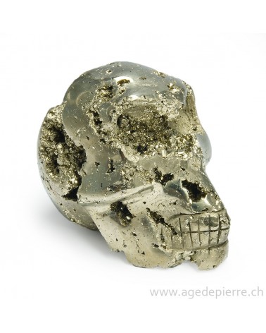 Crâne en pyrite cristallisée