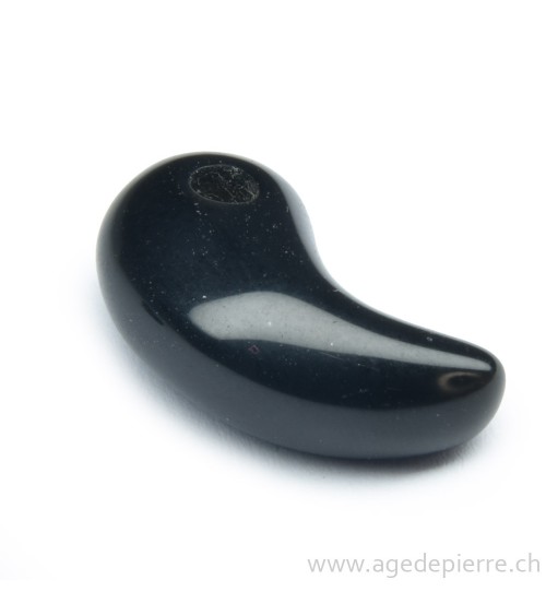 Obsidienne noire grand pendentif Magatama