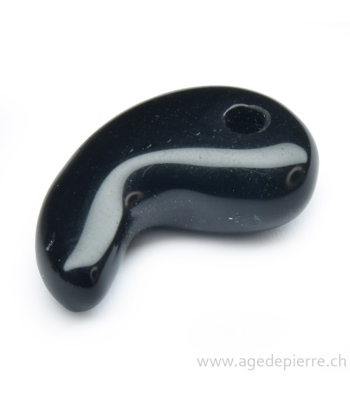 Obsidienne noire grand pendentif Magatama