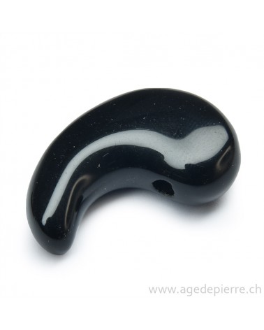 Obsidienne noire grand pendentif Magatama