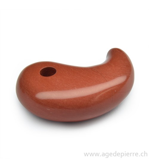 Jaspe rouge pendentif Magatama