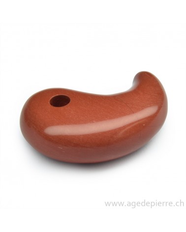 Jaspe rouge pendentif Magatama