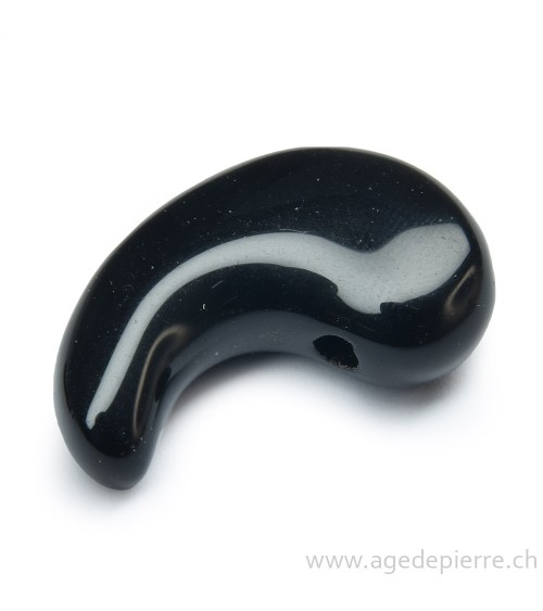 Obsidienne noire pendentif Magatama