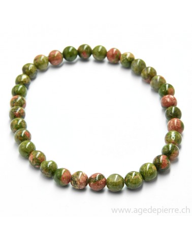 Unakite bracelet avec perles de 6mm