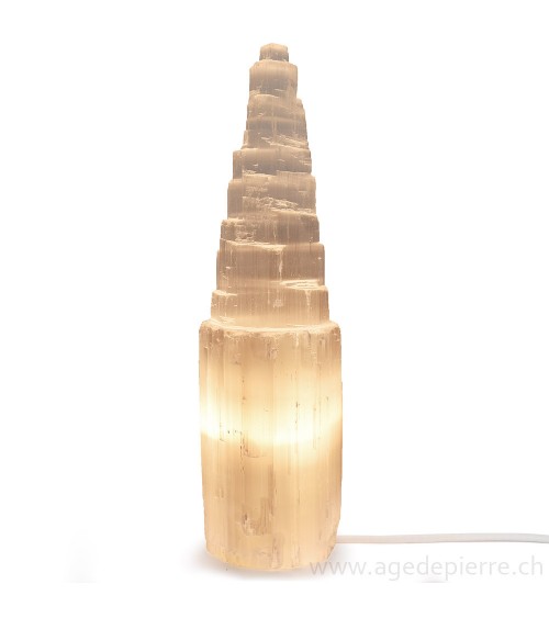 Lampe en sélénite l'Âge de pierre Vevey