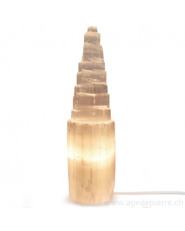 Lampe en sélénite l'Âge de pierre Vevey