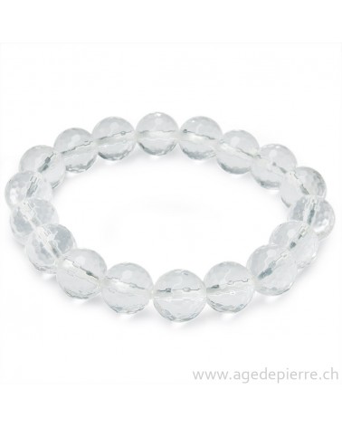 Cristal de roche bracelet avec perles de 10mm