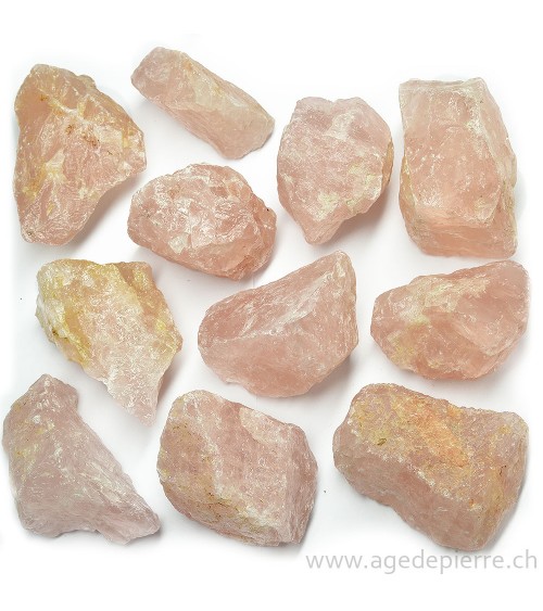 Quartz rose morceaux bruts l'Âge de pierre Vevey