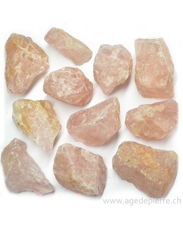 Quartz rose morceaux bruts l'Âge de pierre Vevey