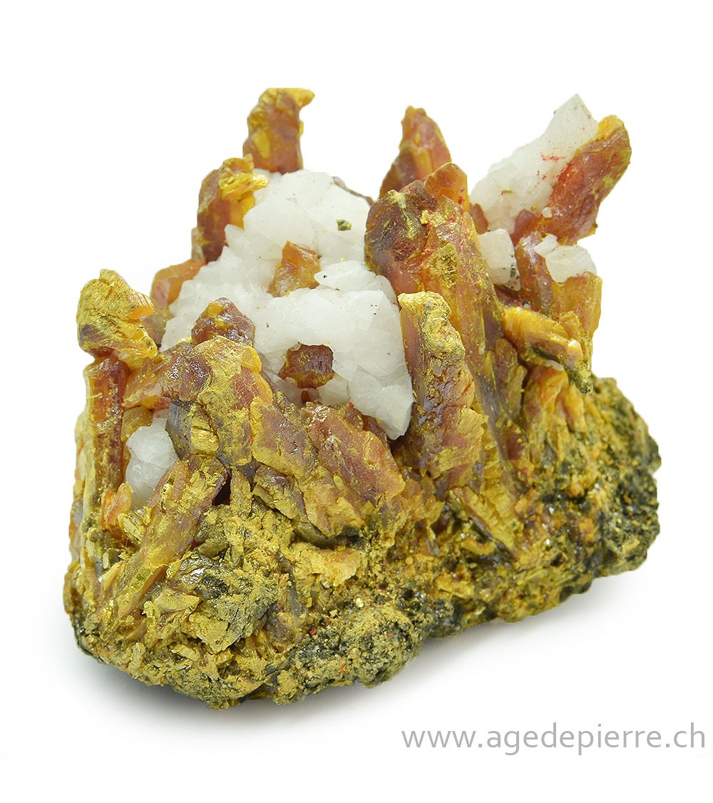 Realgar avec orpiment cristaux bruts l'Âge de pierre Vevey