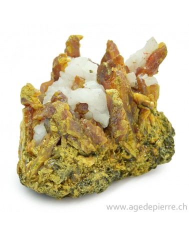Realgar avec orpiment cristaux bruts l'Âge de pierre Vevey