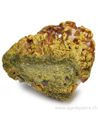 Realgar avec orpiment cristaux bruts l'Âge de pierre Vevey