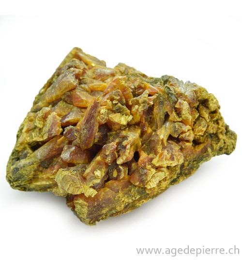 Realgar avec orpiment cristaux bruts l'Âge de pierre Vevey