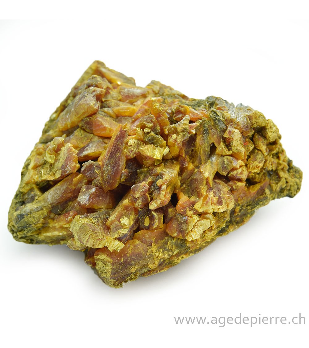 Realgar avec orpiment cristaux bruts l'Âge de pierre Vevey